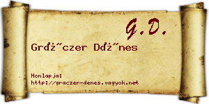 Gráczer Dénes névjegykártya